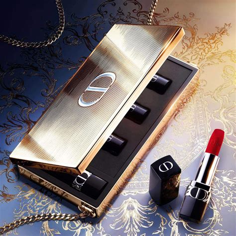 minaudiere clutch and lipstick